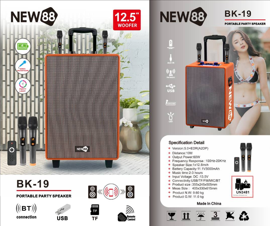 NEW88 Tặng Quà Tri Ân Hội Viên: Loa Thùng, Đồ Thể Thao, Mũ Bảo Hiểm 1 NEW88 tặng Loa Kéo sang trọng Bluetooth chất lượng cao BK-19